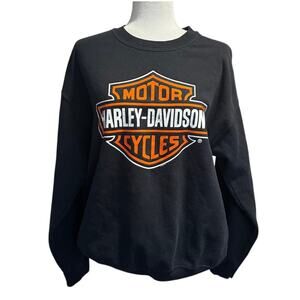 Y2K Harley-Davidson Wisconsin Oconomowoc Sweatshirt Black Crewneck (Size L)